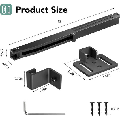 🚪 Barn Door Soft Close Kit – Hidden Anti-Slam Damper Hardware for 88–132 lb Flat Track Sliding Doors