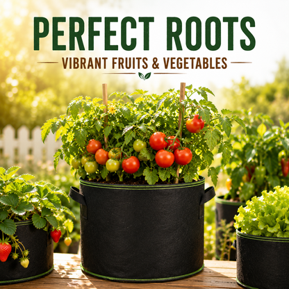 Premium Fabric Grow Bags – Breathable Planting Bags For Healthier Roots & Bigger Harvests
