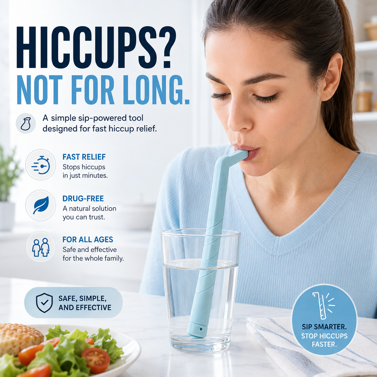 💧 2026 New Trending Hiccup Relief Tool – Portable Reusable Resistance Drinking Device