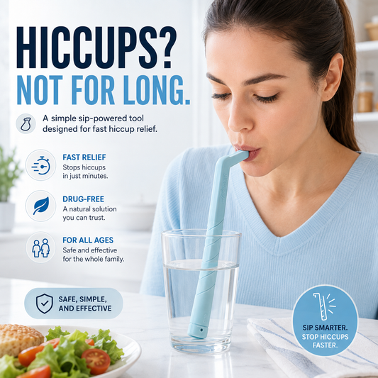💧 2026 New Trending Hiccup Relief Tool – Portable Reusable Resistance Drinking Device