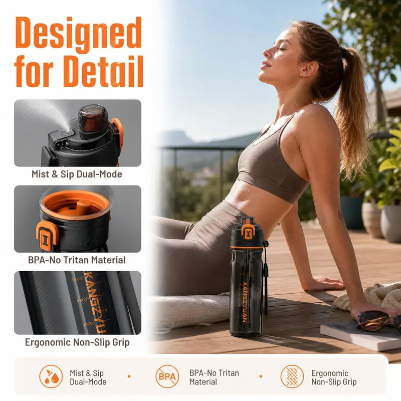 ☀️ SUMMER DEAL | Misting Water Bottle – Stay Cool & Hydrated During Hot Workouts and Outdoor Days
