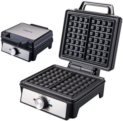 🧇 Belgian Waffle Maker | Thick Crispy Homemade Waffles With Non-Stick Plates
