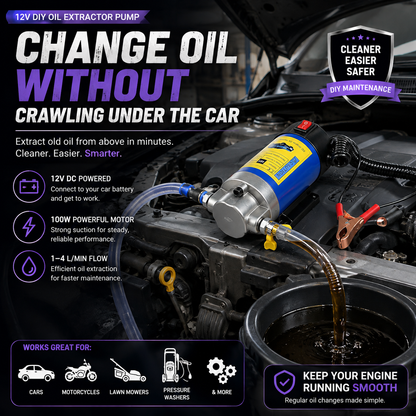 💪Fall Sale 50% OFF🔥 | 12V Portable Oil Extractor Pump – Easier DIY Oil Changes