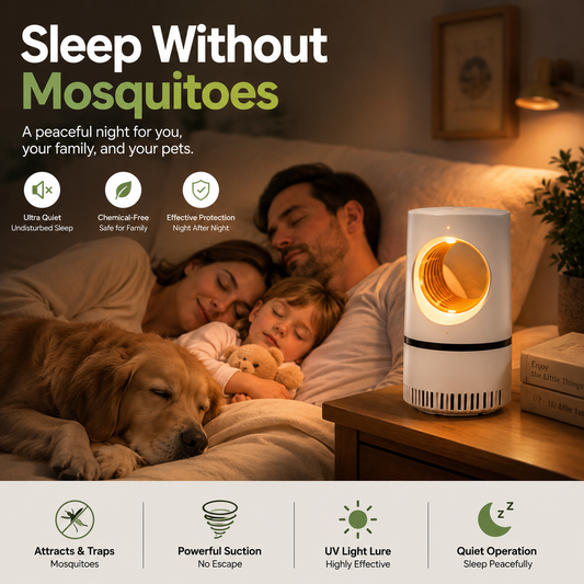 🔥 2026 New  Mosquito Trap – USB Powered Quiet Mosquito Catcher for Home & Bedroom