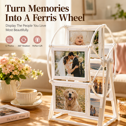 🎡 Ferris Wheel Photo Frame | Rotating 12-Photo Memory Gift