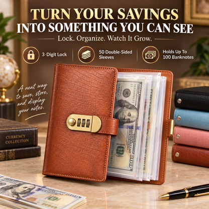 🔒 MONEY ORGANIZER | A6 Savings Notebook with Secure Closure – Cash Storage, Budget Planner & Expense Tracker