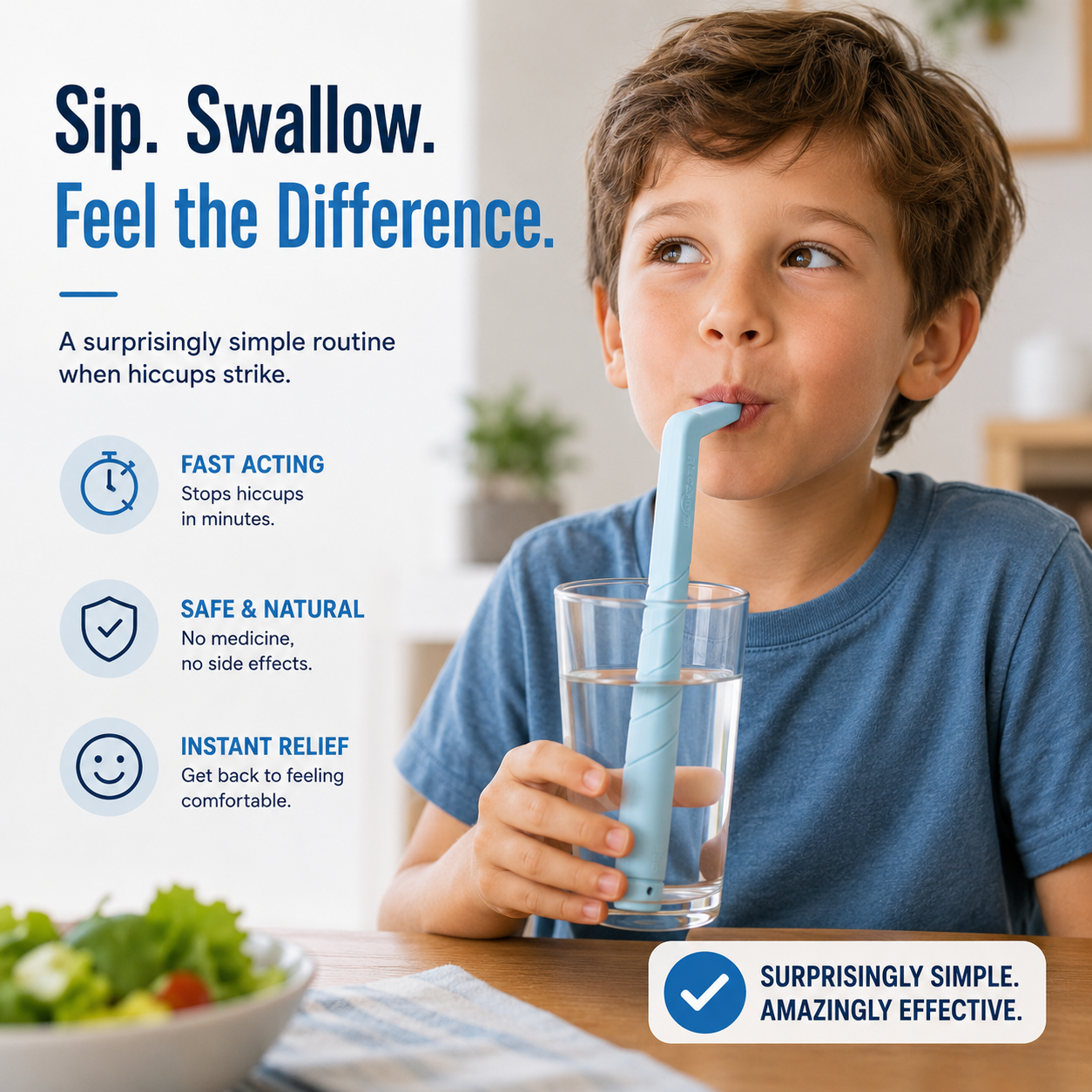 💧 2026 New Trending Hiccup Relief Tool – Portable Reusable Resistance Drinking Device