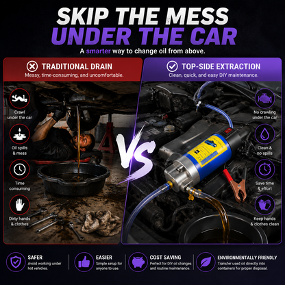 💪Fall Sale 50% OFF🔥 | 12V Portable Oil Extractor Pump – Easier DIY Oil Changes