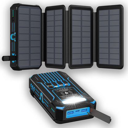 🔋 48000mAh Solar Power Bank – Wireless Portable Charger
