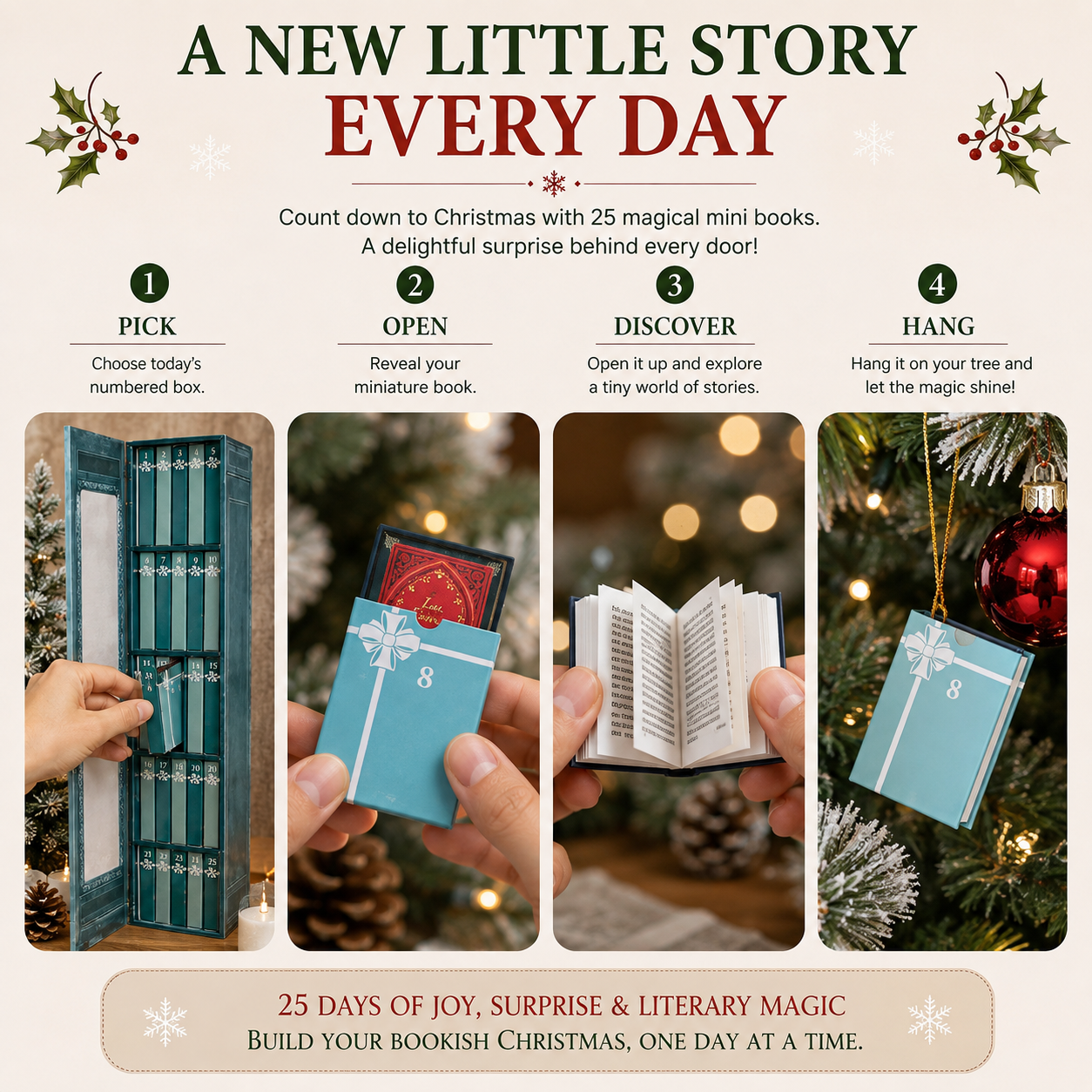 📚 25-Day Mini Book Advent Calendar – A Book Lover's Christmas Countdown