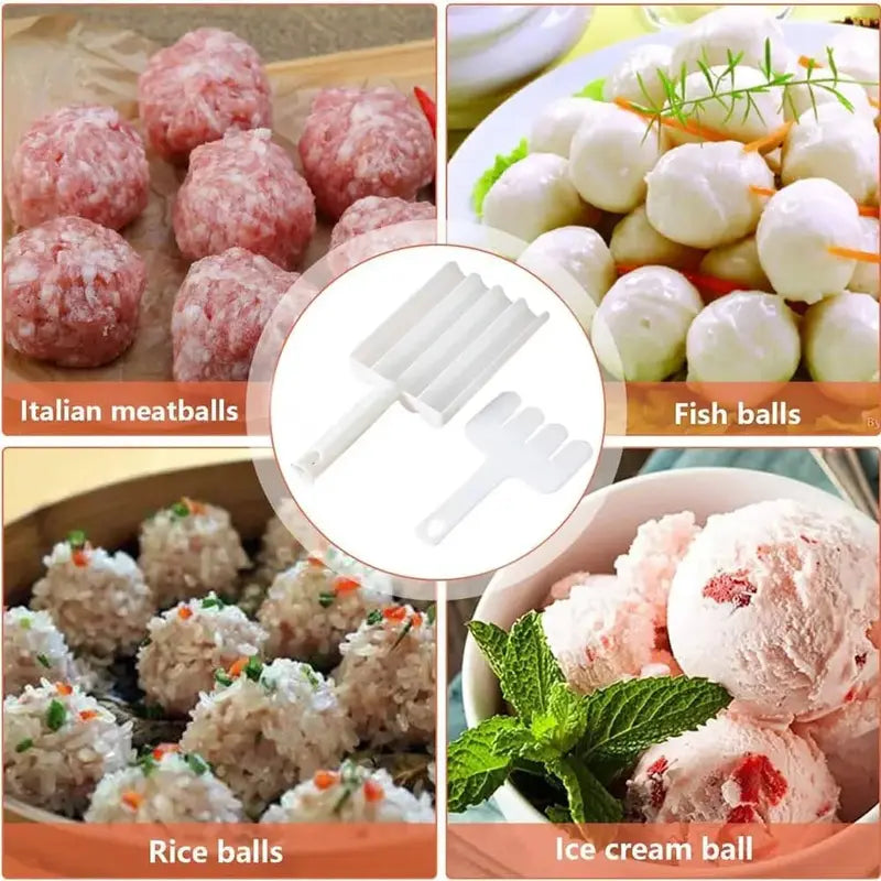 🎁 Buy one, get one free! 🔥 Creative 3-in-1 meatball mould – make three perfect meatballs at once – no need to get your hands dirty – a kitchen essential!
