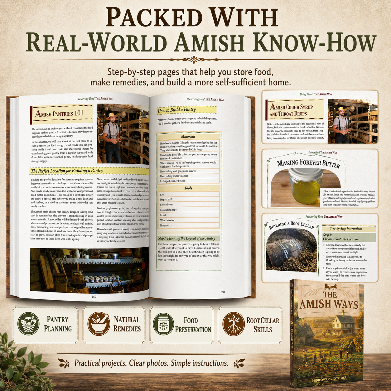 🏡 HOMESTEADING FAVORITE | Practical Self-Sufficiency Guide – Food, Pantry, Home & Traditional Living Skills