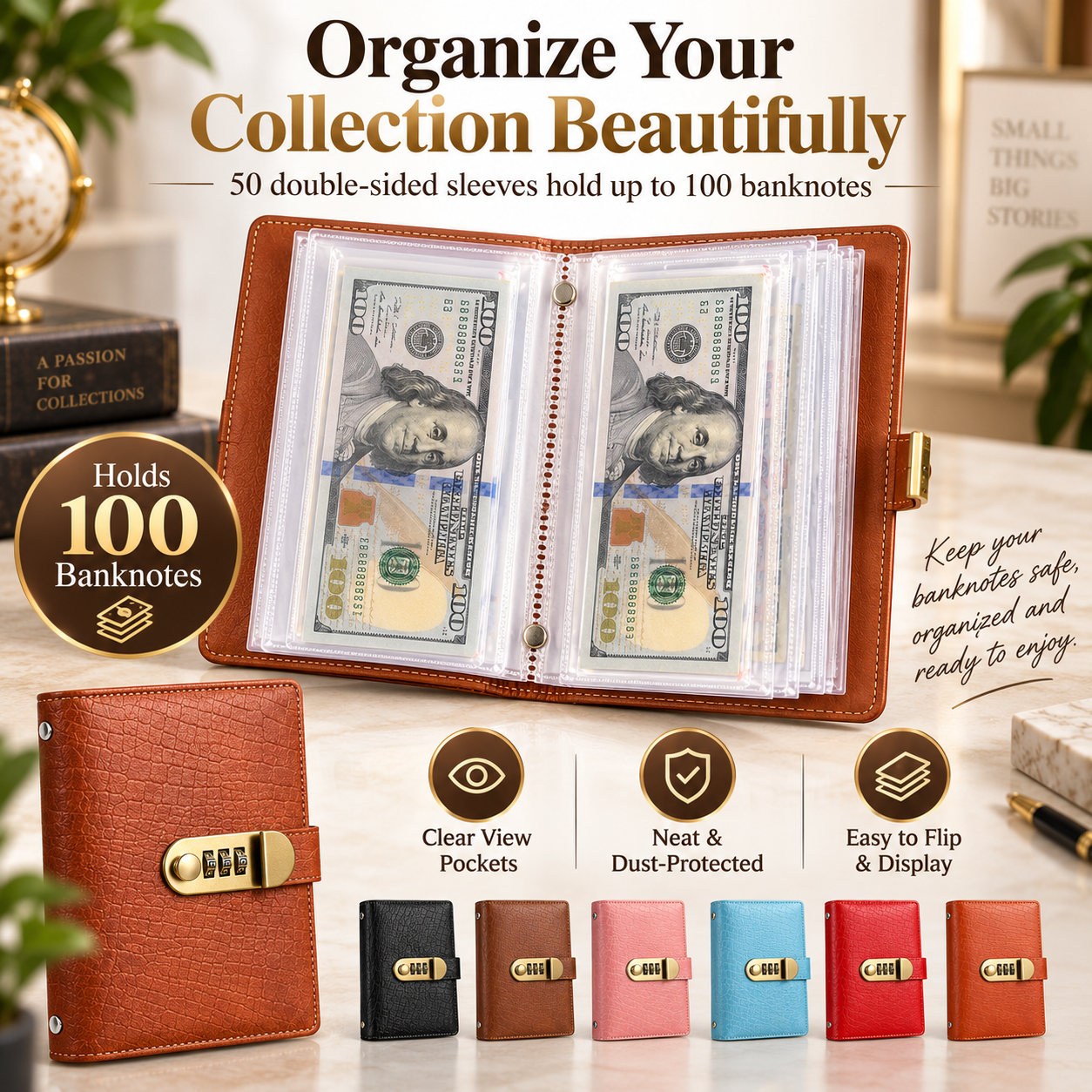 🔒 MONEY ORGANIZER | A6 Savings Notebook with Secure Closure – Cash Storage, Budget Planner & Expense Tracker