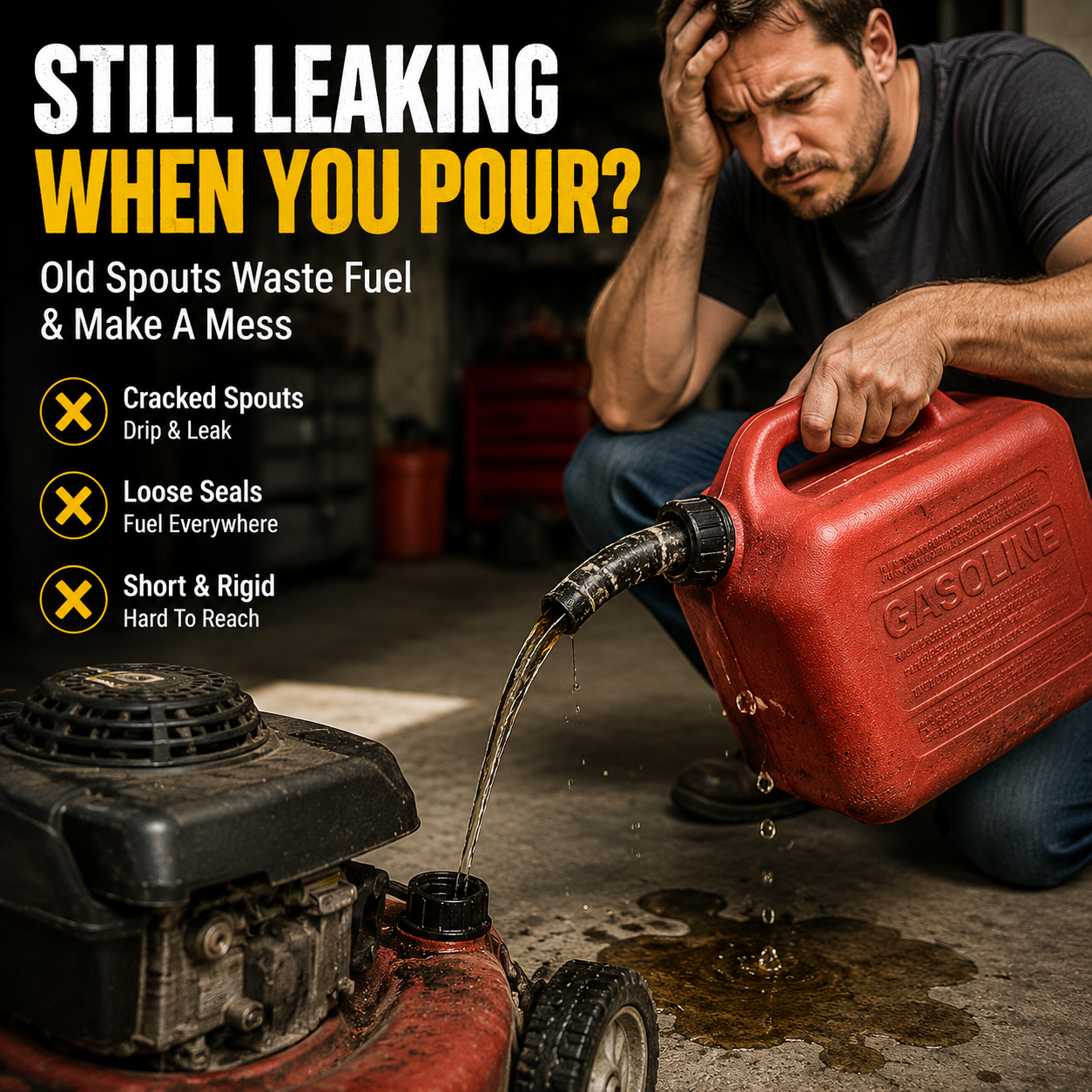 ⛽ Upgraded Gas Can Spout Replacement Kit | Stop Leaks & Pour Easier