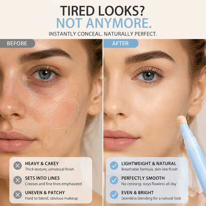 ✨ 2-in-1 Foundation & Concealer Pen – Smooth Buildable Coverage