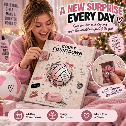 🏐 Volleyball Advent Calendar – 24-Day Christmas Countdown Gift for Girls, Players & Teammates