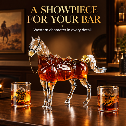 🐎 Western Horse Whiskey Decanter Set