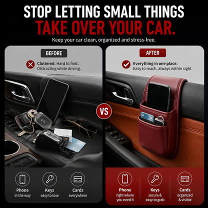 📱 TRENDING NOW | Car Phone Storage Pocket – Slim Adhesive Organizer for Phones, Keys, Cards, Tickets & Sunglasses