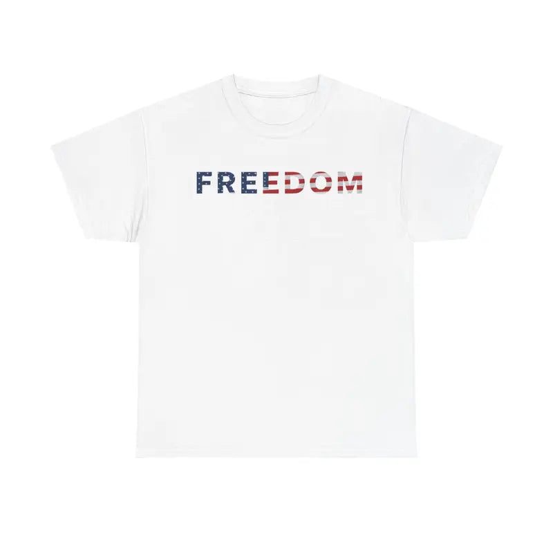 🇺🇸 Freedom Patriotic T-Shirt – Classic American Flag Cotton Tee for Men & Women