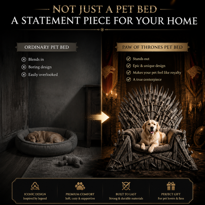 👑Luxury Pet Throne Bed Chair For Dogs Cats – Fantasy Royal Style Pet Furniture