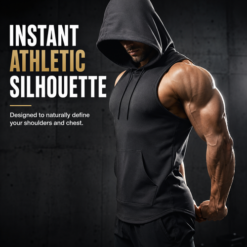 Men’s Sleeveless Hooded Sports Tank Top | Quick-Dry Gym & Casual Wear