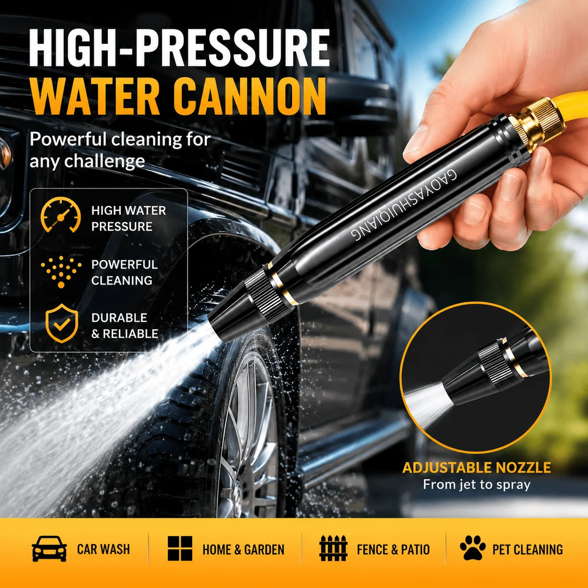 💦 Heavy Duty Adjustable Twist Hose Nozzle