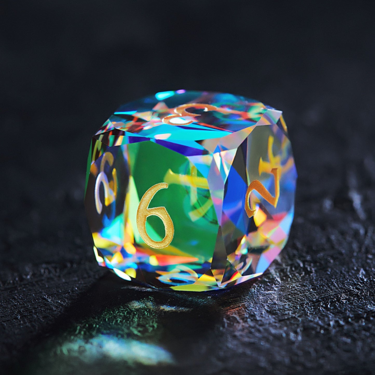 Fantasy Glass Dice Set for DND | 7-Piece Polyhedral RPG Dice