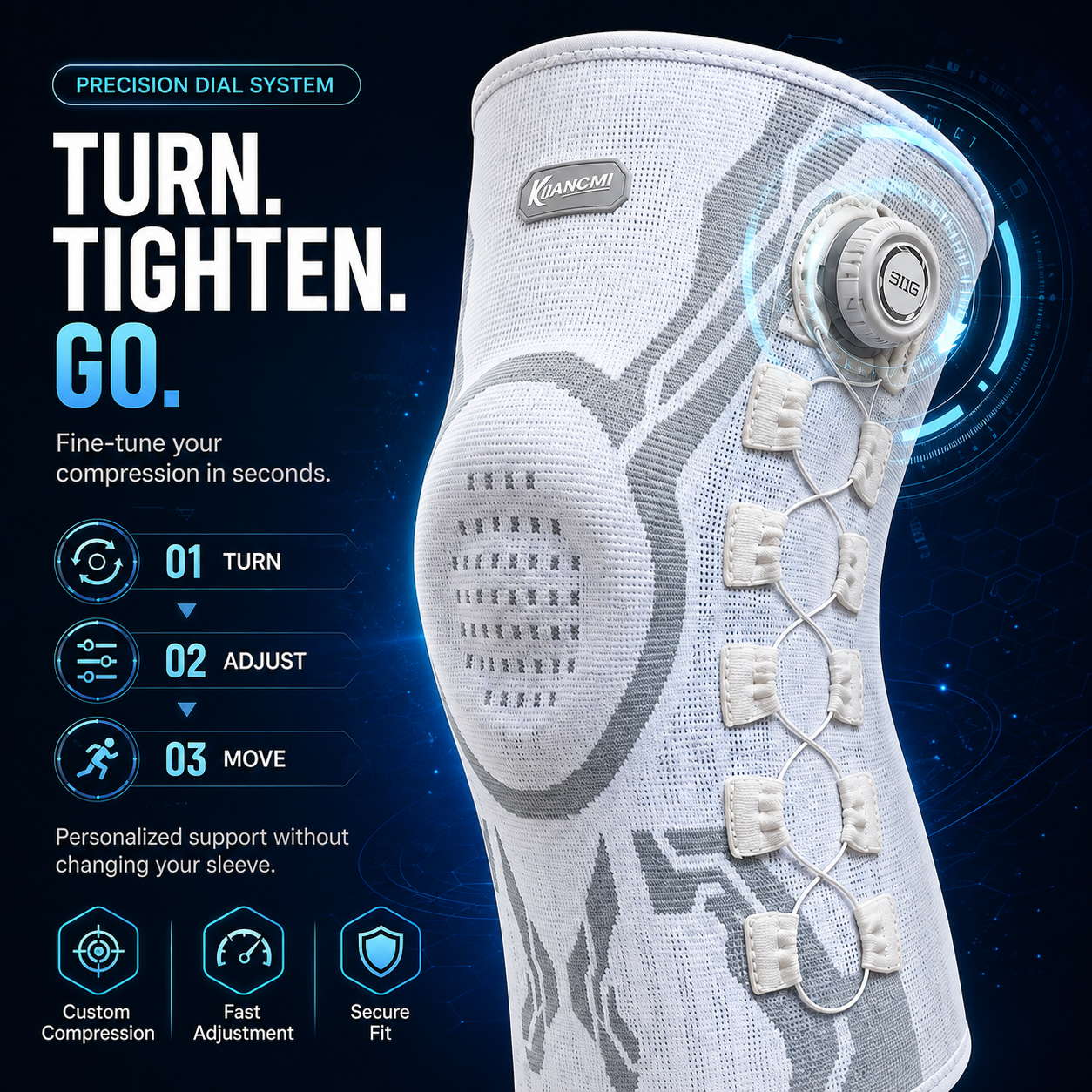 🦵 Not Just a Knee Sleeve — Adjustable Support That Fits You