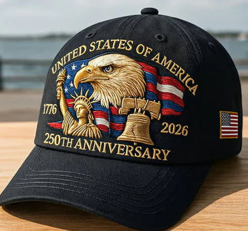 🇺🇸 ☀️ 250 Years of American Freedom Cap – Vintage Commemorative Patriotic Hat