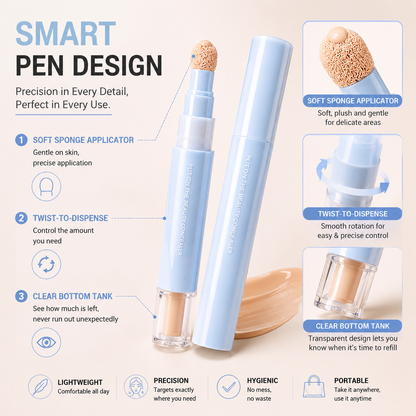 ✨ 2-in-1 Foundation & Concealer Pen – Smooth Buildable Coverage