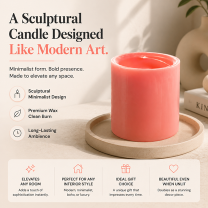 Spiral Sculptural Candle | Aesthetic Modern Home Decor Candle for Cozy Atmosphere
