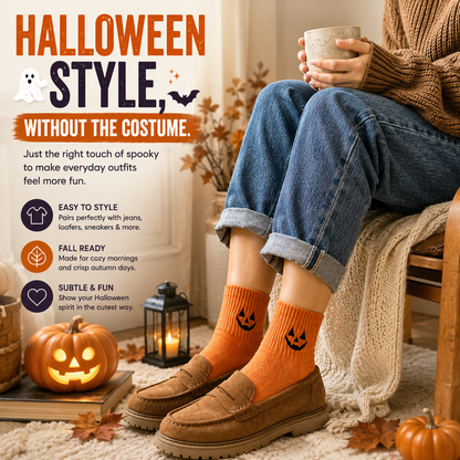 🎁 HALLOWEEN GIFT SALE | 5-Pair Cute Spooky Embroidered Socks