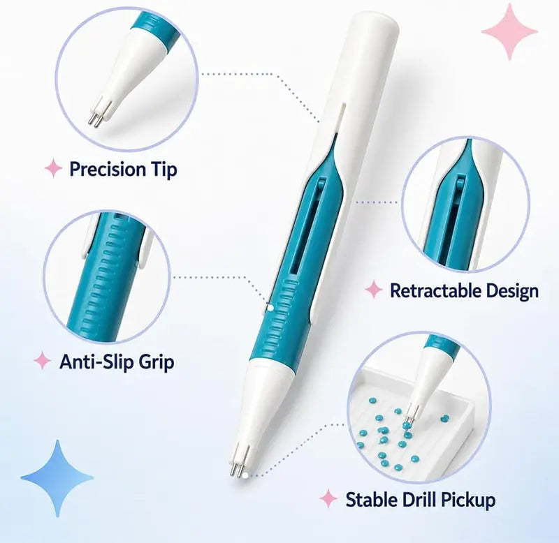 ✨ TRENDING NOW | Automatic Diamond Painting Tool – A Smarter Wax-Free Way to Place Round Drills