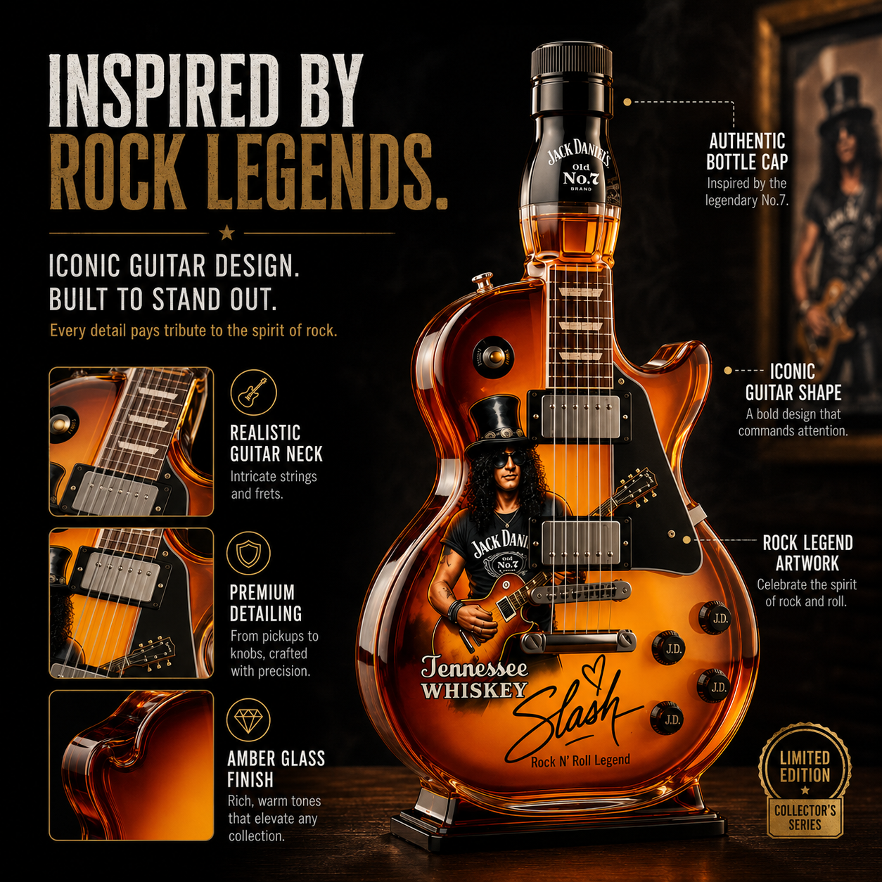🎸 Guitar Whiskey Decanter | Rock-Inspired Collectible Bottle Gift