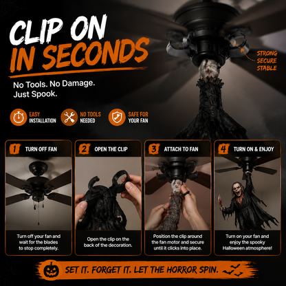🔥 Limited Halloween Sale – Turn Your Ceiling Fan Into A Spooky Horror Decoration