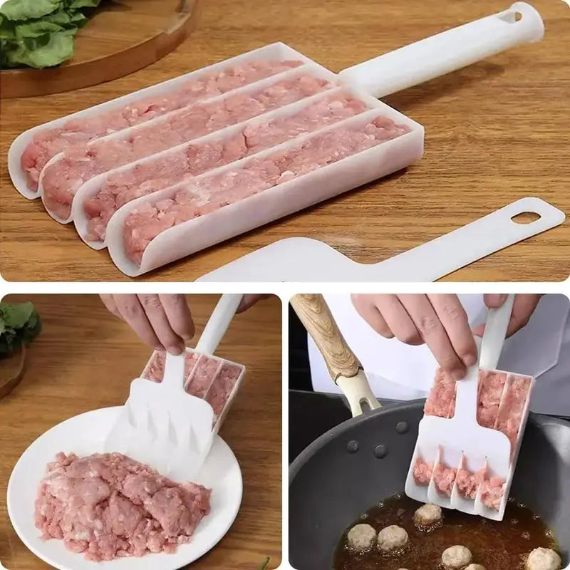 🎁 Buy one, get one free! 🔥 Creative 3-in-1 meatball mould – make three perfect meatballs at once – no need to get your hands dirty – a kitchen essential!