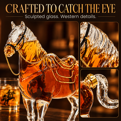 🐎 Western Horse Whiskey Decanter Set