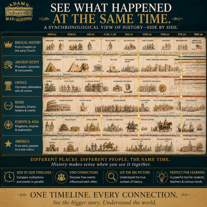 📜 SPECIAL OFFER | Synchronological History Chart – 6,000 Years of Biblical & World Events in One Fold-Out Timeline