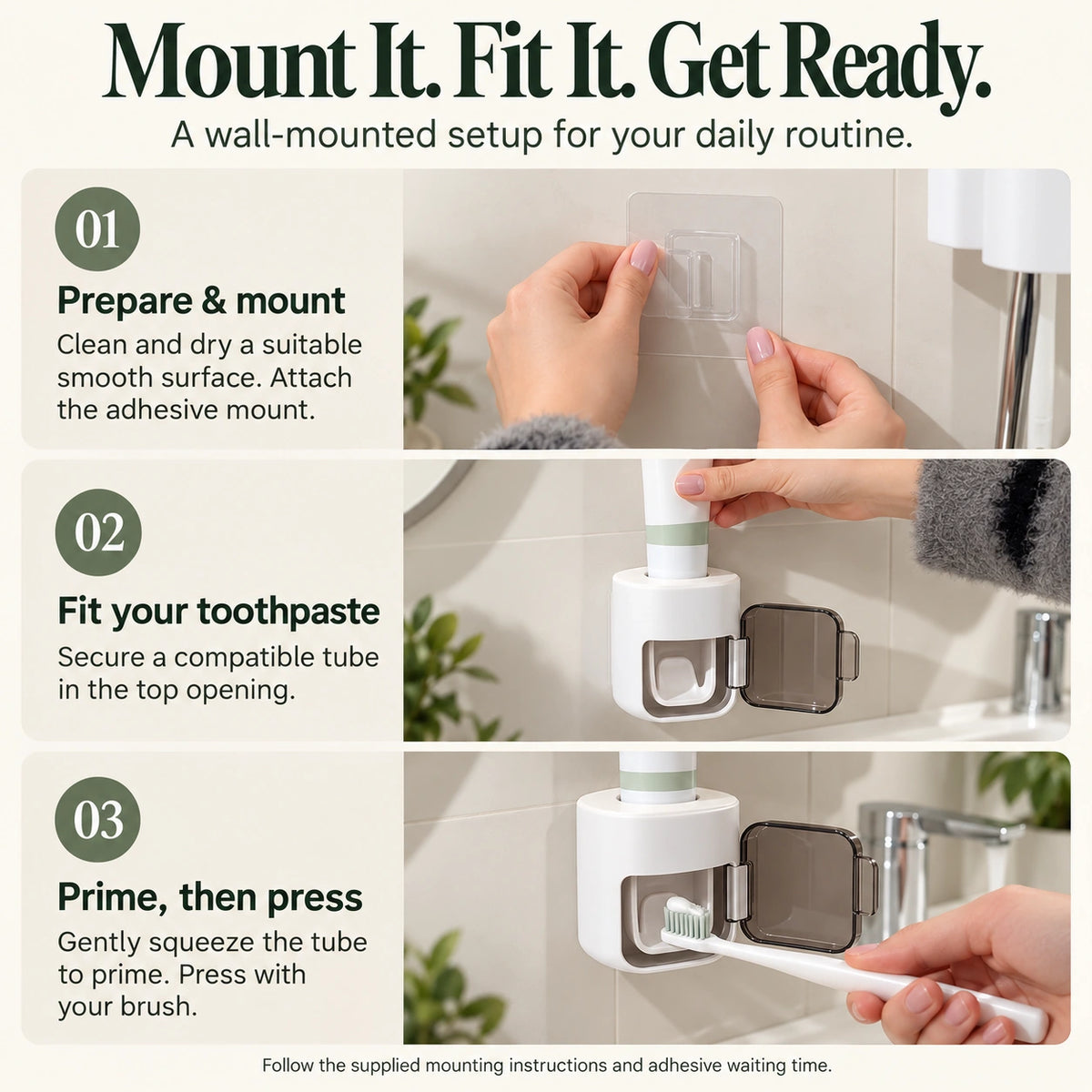 🪥Wall-Mounted Toothpaste Dispenser | Brush-Activated
