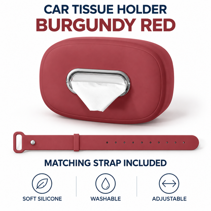 🚗 50% OFF Car Headrest Tissue Box Holder – Soft Silicone, Easy Reach & Washable