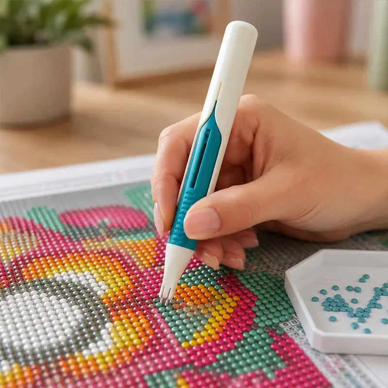 ✨ TRENDING NOW | Automatic Diamond Painting Tool – A Smarter Wax-Free Way to Place Round Drills