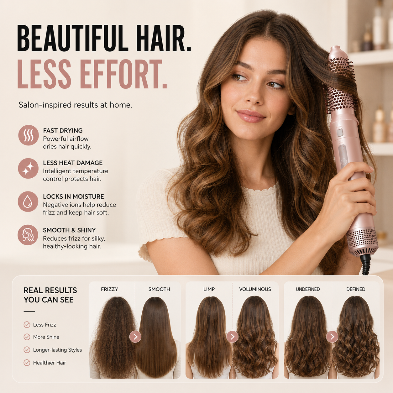 ✨ 5-in-1 Hot Air Styler – Dry, Smooth, Curl & Volumize
