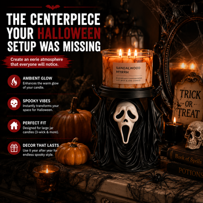 🖤 GIFT DEAL | Halloween Ghost Candle Holder – Unique Horror Gift for Candle Lovers & Spooky Decor Fans