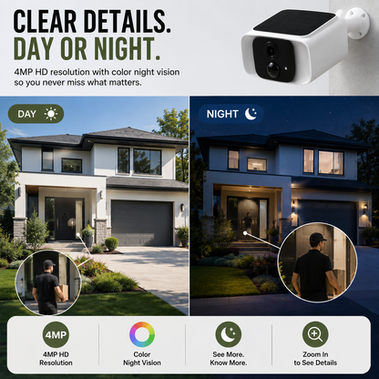 🔥 HOT SALE | 4MP Solar Security Camera – Smart Outdoor Monitoring Day & Night