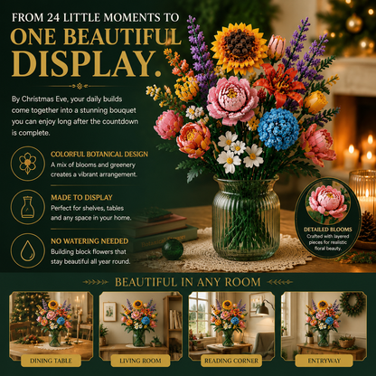 🎄 LIMITED CHRISTMAS DEAL | 24-Day Flower Advent Calendar – One Daily Build, One Finished Bouquet
