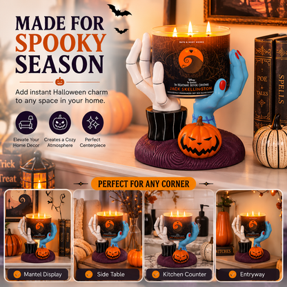 🎃 Spooky Hand Candle Holder – Gothic Halloween Pumpkin Display
