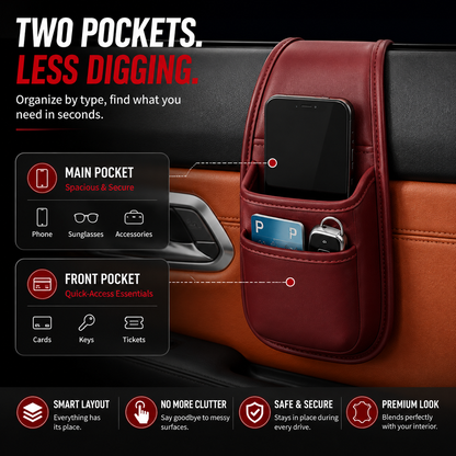 📱 TRENDING NOW | Car Phone Storage Pocket – Slim Adhesive Organizer for Phones, Keys, Cards, Tickets & Sunglasses