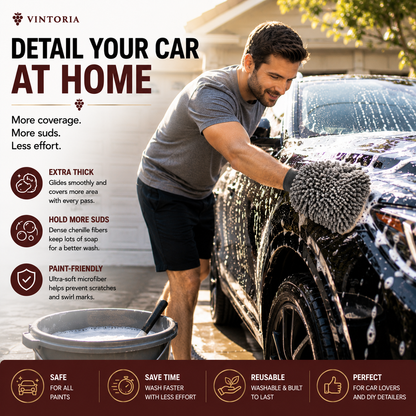 🫧 Premium Car Wash Mitt – More Suds, More Coverage, Easier Car Cleaning