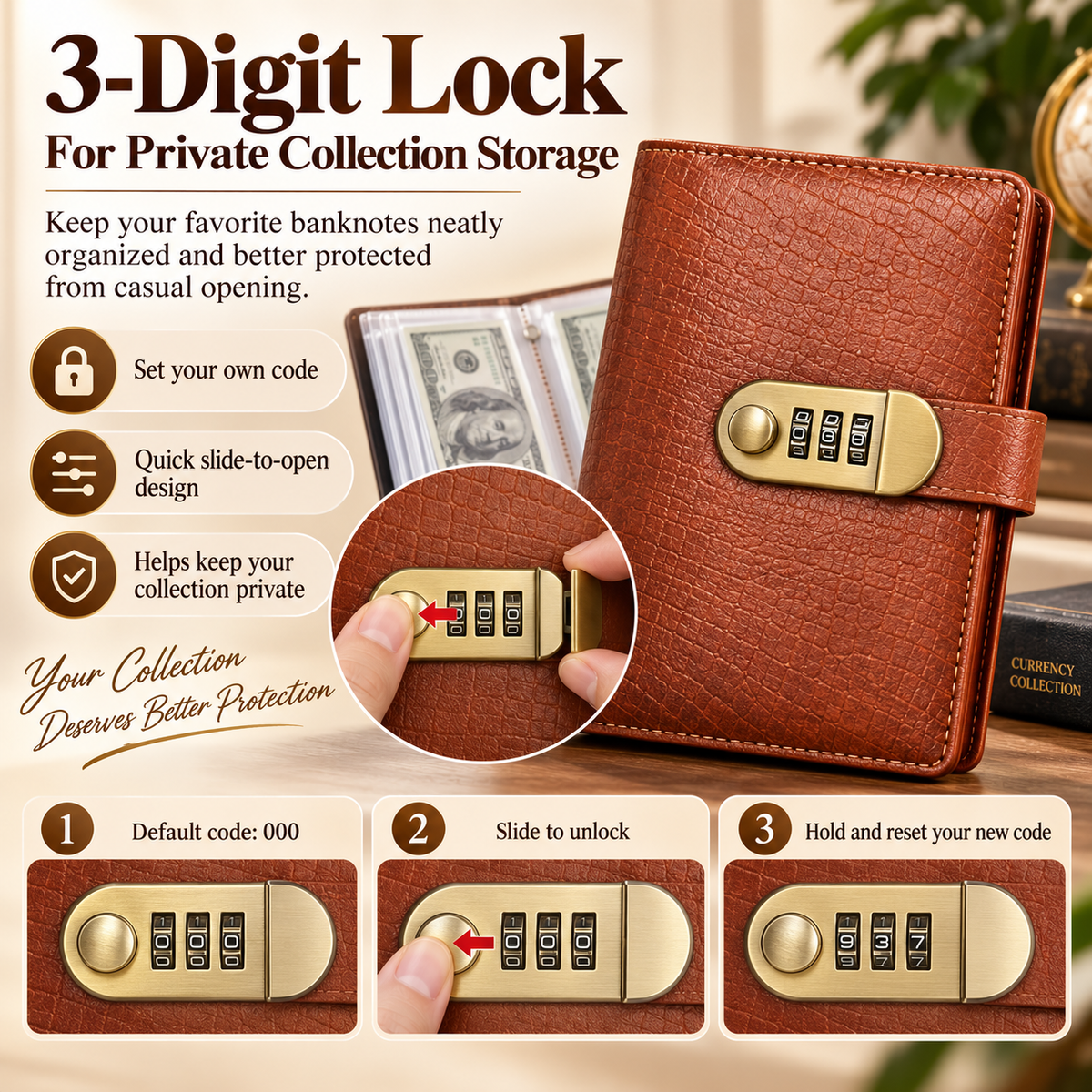 🔒 MONEY ORGANIZER | A6 Savings Notebook with Secure Closure – Cash Storage, Budget Planner & Expense Tracker
