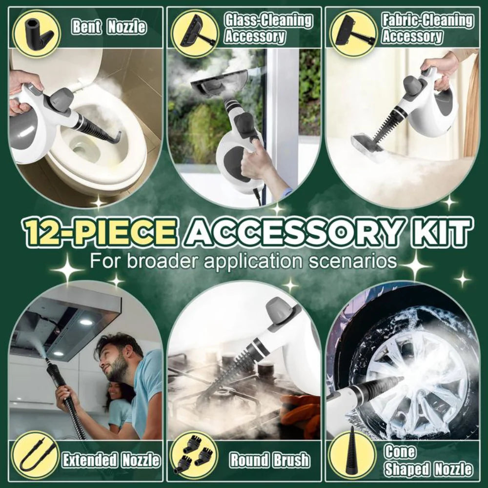 Handheld Steam Cleaner | 500ML High Pressure Chemical-Free Cleaning